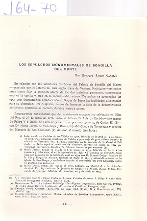 Seller image for LOS SEPULCROS MONUMENTALES DE BOADILLA DEL MONTE (MADRID) for sale by Libreria 7 Soles