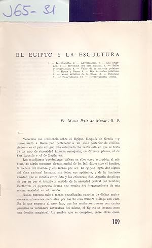 Seller image for EL EGIPTO Y LA ESCULTURA for sale by Libreria 7 Soles