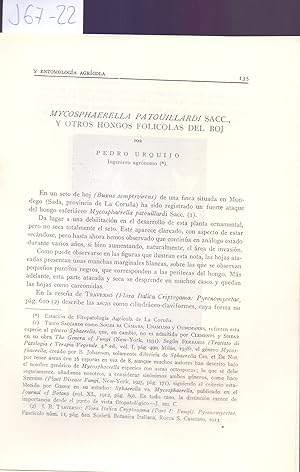 Seller image for MYCOSPHAERELLA PATOUILLARDI SACC, Y OTROS HONGOS FOLICOLAS DEL BOJ for sale by Libreria 7 Soles