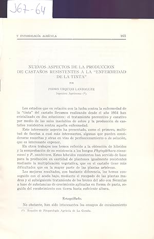 Seller image for NUEVOS ASPECTOS DE LA PRODUCCION DE CASTAOS RESISTENTES A LA "ENFERMEDAD DE LA TINTA" for sale by Libreria 7 Soles