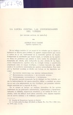 Seller image for LA LUCHA CONTRA LAS ENFERMEDADES DEL VIEDO (SU ESTADO ACTUAL EN ESPAA, AO 1951) for sale by Libreria 7 Soles