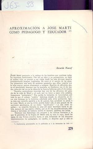 Immagine del venditore per APROXIMACION A JOSE MARTI COMO PEDAGOGO Y EDUCADOR venduto da Libreria 7 Soles