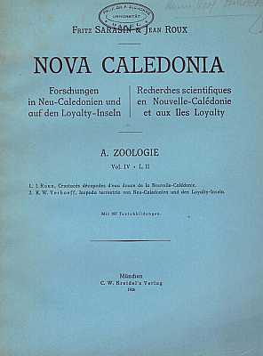 Bild des Verkufers fr Nova Caledonia: Forschungen in Neu-Caledonien und auf den Loyalty-Inseln / Recherches scientifiques en Nouvelle-Caldonie et aux Iles Loyalty. A. Zoologie, Vol. IV L. II zum Verkauf von ConchBooks