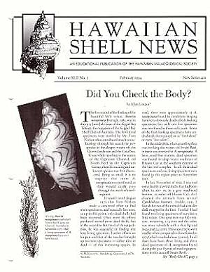 Seller image for Hawaiian Shell News (New Series), Vol. XLII No. 2 for sale by ConchBooks