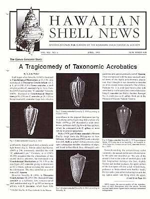 Seller image for Hawaiian Shell News (New Series), Vol. XLI No. 4 for sale by ConchBooks