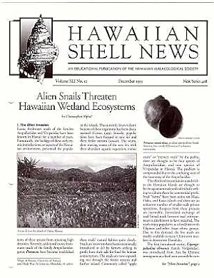 Seller image for Hawaiian Shell News (New Series), Vol. XLI No. 12 for sale by ConchBooks
