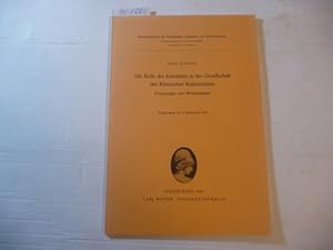 Imagen del vendedor de Die Rolle des Einzelnen in der Gesellschaft des Rmischen Kaiserreiches : Erwartungen und Wertmastbe ; vorgetragen am 1. Dezember 1979 a la venta por Gebrauchtbcherlogistik  H.J. Lauterbach