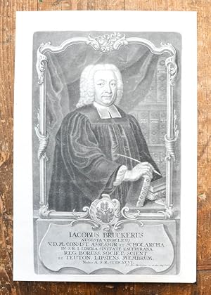 Schabkunst-Portrait von Johann Jakob Haid. Jacobus Bruckerus.