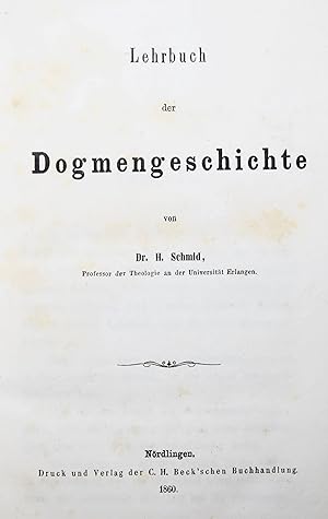 Bild des Verkufers fr Lehrbuch der Dogmengeschichte. zum Verkauf von Antiquariat Haufe & Lutz