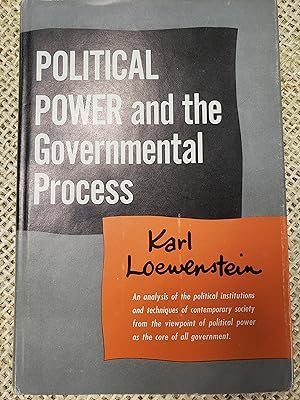 Immagine del venditore per Political Power and the Governmental Process venduto da Barberry Lane Booksellers