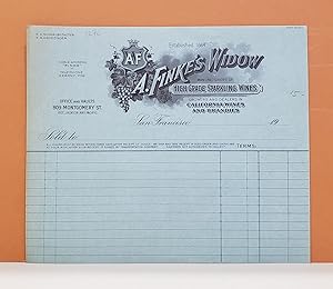 Seller image for A. Finke's Widow Receipt for sale by Moe's Books