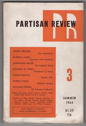 Bild des Verkufers fr Partisan Review, Volume 31, Number 3 (XXXI; Summer 1964) - includes the first appearance of Susan Sontag's essay Going to Theater, Etc. zum Verkauf von Philip Smith, Bookseller