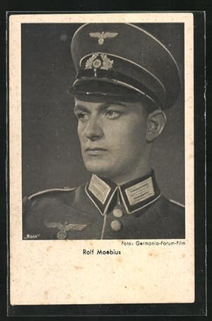 Bild des Verkufers fr Ansichtskarte Schauspieler Rolf Moebius in der Uniform einer Filmrolle zum Verkauf von Bartko-Reher