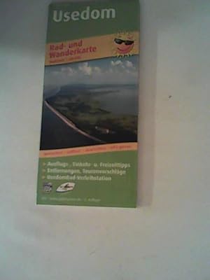 Bild des Verkufers fr Usedom: Rad- und Wanderkarte mit Ausflugszielen, Einkehr- & Freizeittipps, wetterfest, reissfest, abwischbar, GPS-genau. 1:60000 zum Verkauf von ANTIQUARIAT FRDEBUCH Inh.Michael Simon