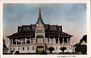 Bild des Verkufers fr Ansichtskarte / Postkarte Phnom Penh Kambodscha, Une pagode zum Verkauf von akpool GmbH