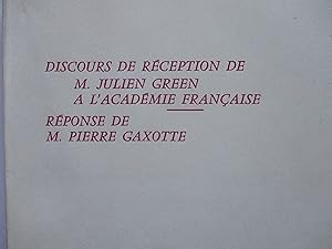 Discours de réception à l'Académie Française