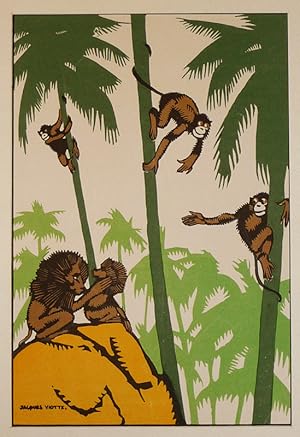 Image du vendeur pour Illustration de Jacques Viotte : Singes mis en vente par Abraxas-libris