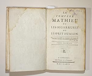 Imagen del vendedor de Le Compere Mathieu, ou les Bigarrures de l'Esprit Humain. Tome I-III (trois tomes en un volume). a la venta por Versandantiquariat Christine Laist