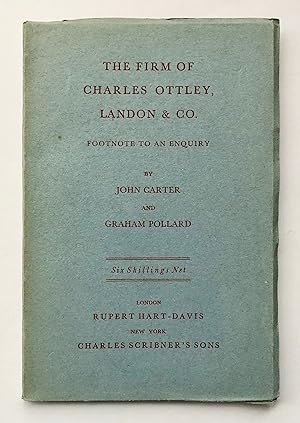 Imagen del vendedor de The Firm of Charles Ottley, Landon & Co.: Footnote to an Enquiry a la venta por George Ong Books