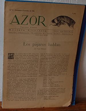 Bild des Verkufers fr AZOR. Revista Literaria, N 4 Noviembre-Diciembre 1961 zum Verkauf von EL RINCN ESCRITO