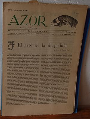 Bild des Verkufers fr AZOR. Revista Literaria, N 6 Marzo-Abril 1962 zum Verkauf von EL RINCN ESCRITO