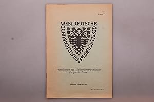 Bild des Verkufers fr MITTEILUNGEN DER WESTDEUTSCHEN GESELLSCHAFT FR FAMILIENKUNDE. Heft 6 zum Verkauf von INFINIBU KG