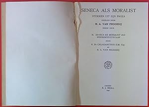 Seller image for Seneca als Moralist. Stukken uit zijn Proza. II. Seneca de Moralist als Woordkuntenaar. for sale by biblion2