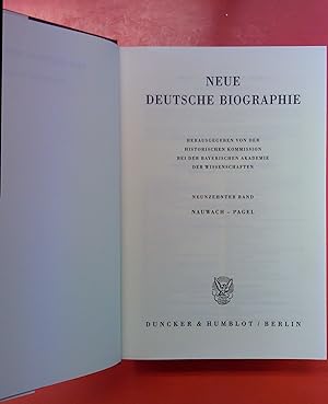 Bild des Verkäufers für Neue Deutsche Biographie - Band 19: Nauwach-Pagel zum Verkauf von biblion2