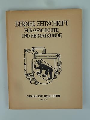Imagen del vendedor de Berner Zeitschrift fr Geschichte und Heimatkunde 1945/2. a la venta por Antiquariat Dorner