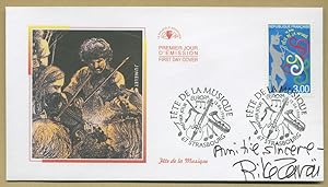 Bild des Verkufers fr Rika Zara (1938-2020) - Premier jour philatlique sign - 1998 zum Verkauf von PhP Autographs