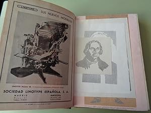 GRÁFICAS. Revista de las Técnicas del Libro. Año 1951 completo (Números 79 a 90)