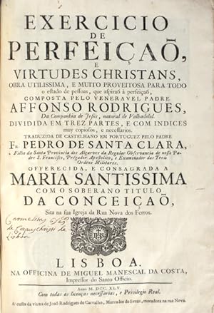Seller image for EXERCICIO DE PERFEIA, E VIRTUDES CHRISTANS, for sale by Livraria Castro e Silva