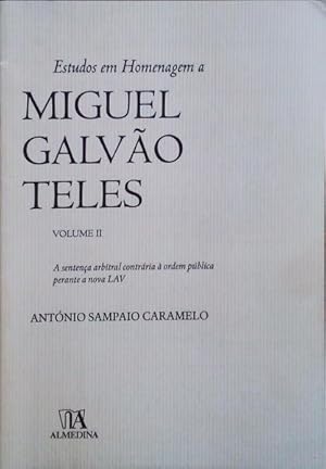 Seller image for ESTUDOS EM HOMENAGEM A MIGUEL GALVO TELES. for sale by Livraria Castro e Silva