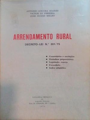 Imagen del vendedor de ARRENDAMENTO RURAL. a la venta por Livraria Castro e Silva