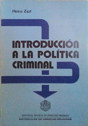 Bild des Verkufers fr INTRODUCCIN A LA POLTICA CRIMINAL. zum Verkauf von Livraria Castro e Silva