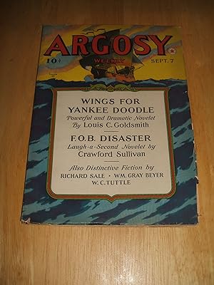 Image du vendeur pour Argosy Weekly September 7, 1940 mis en vente par biblioboy