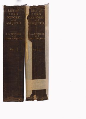 Seller image for Life of Herbert Henry Asquith, Lord Oxford and Asquith, Volumes I and II for sale by Robinson Street Books, IOBA