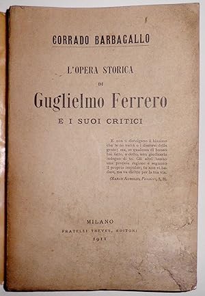 L'opera storica di Guglielmo Ferrero e i suoi critici