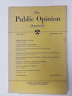 The Public Opinion Quaterly - Vol.4, No.3, September 1940