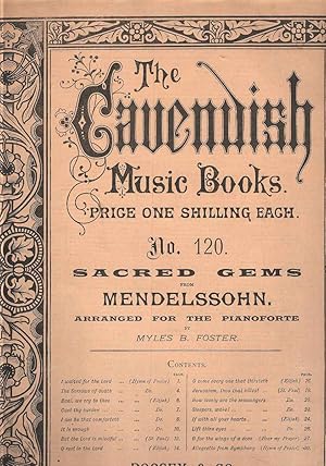 Imagen del vendedor de The Cavendish Music Books. No. 120. Sacred Gems from Mendelssohn arranged for the Pianoforte a la venta por Joy Norfolk, Deez Books