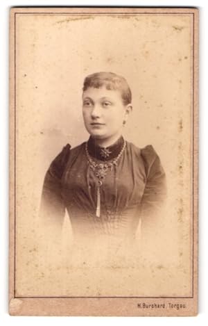 Immagine del venditore per Fotografie Heinr. Burghard, Torgau, Portrait junge Dame mit zurckgebundenem Haar venduto da Bartko-Reher