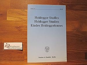 Immagine del venditore per Heidegger studies / Heidegger-Studien / Etudes Heideggeriennes Volume 3/4 1987/88 venduto da Antiquariat im Kaiserviertel | Wimbauer Buchversand