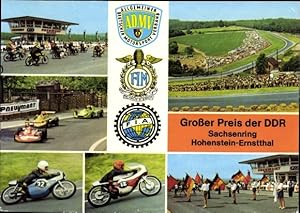 Bild des Verkufers fr Ansichtskarte / Postkarte Hohenstein Ernstthal Landkreis Zwickau, Groer Preis der DDR, Sachsenring, Motorradrennen zum Verkauf von akpool GmbH