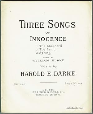 Seller image for Three Songs Of Innocence for sale by Hall of Books