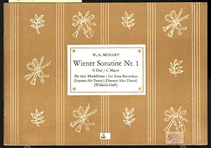 Bild des Verkufers fr Wiener Sonatine Nr. 1 : C-dur fr c"-Sopran-, f`-Alt- und c`-Tenorblockflte. [Kch. 439 b]. W. A. Mozart. Herausgegeben von Wilhelm Cleff. zum Verkauf von Ralf Bnschen