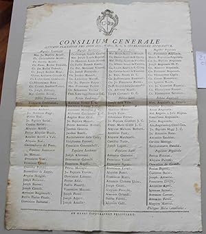 Consilium Generale Civitatis Placentiae po annis 1802 et 1803. R. C. S. Clementissime approvatum