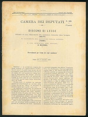 Camera dei Deputati. Disegno di legge. Relazione della giunta generale del bilancio sul disegno d...