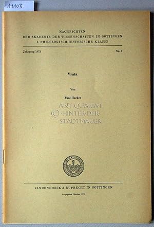 Vrata. [= Nachrichten der Akademie der Wissenschaften zu Göttingen, Philologisch-Historische Klas...