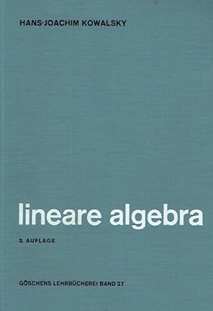 Bild des Verkufers fr Lineare Algebra. zum Verkauf von Antiquariat Bernhardt