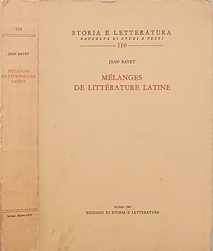 Bild des Verkufers fr Mlanges de littrature latine zum Verkauf von Biblioteca di Babele